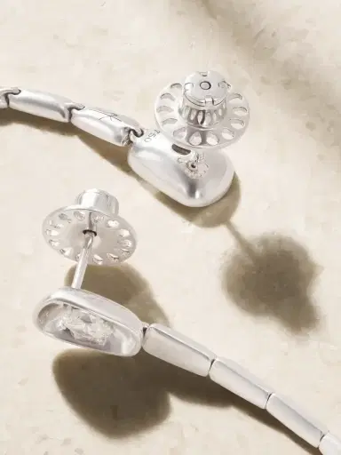 Nikos Koulis Look 18-karat White Gold Diamond Earrings | Thumbnail 3 Nikos Koulis Look 18-karat White Gold Diamond Earrings | Thumbnail 3
