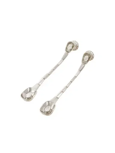 Nikos Koulis Look 18-karat White Gold Diamond Earrings | Thumbnail 1 Nikos Koulis Look 18-karat White Gold Diamond Earrings | Thumbnail 1