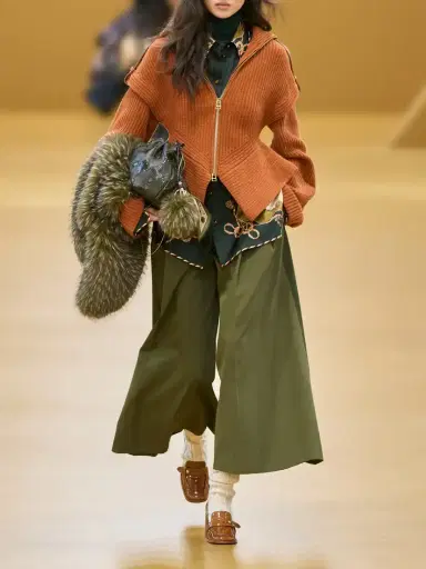 Zimmermann Valiant Leather-trimmed Ribbed-knit Wool-blend Cardigan | Thumbnail 5 Zimmermann Valiant Leather-trimmed Ribbed-knit Wool-blend Cardigan | Thumbnail 5