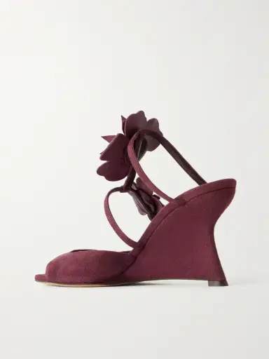 Zimmermann Belara Appliquéd Suede Wedge Sandals | Thumbnail 3 Zimmermann Belara Appliquéd Suede Wedge Sandals | Thumbnail 3
