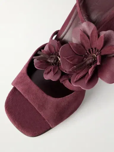 Zimmermann Belara Appliquéd Suede Wedge Sandals | Thumbnail 5 Zimmermann Belara Appliquéd Suede Wedge Sandals | Thumbnail 5