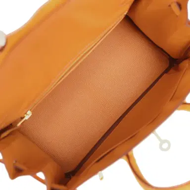 HERMÈS Hermes Birkin 25 Safran Ostrich Gold Hardware | Thumbnail 9 HERMÈS Hermes Birkin 25 Safran Ostrich Gold Hardware | Thumbnail 9