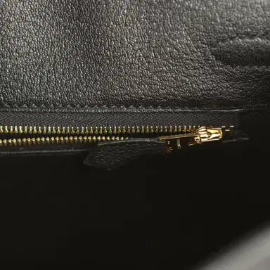 HERMÈS Hermes Birkin 25 Touch Black Togo, Shiny Niloticus Crocodile Touch Rose Gold Hardware | Thumbnail 8 HERMÈS Hermes Birkin 25 Touch Black Togo, Shiny Niloticus Crocodile Touch Rose Gold Hardware | Thumbnail 8
