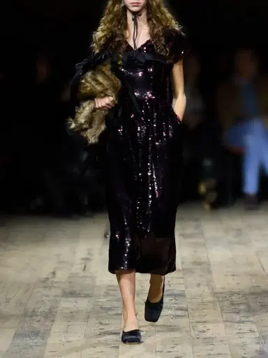 Simone Rocha Gathered Bow-detailed Sequined Midi Dress | Thumbnail 5 Simone Rocha Gathered Bow-detailed Sequined Midi Dress | Thumbnail 5
