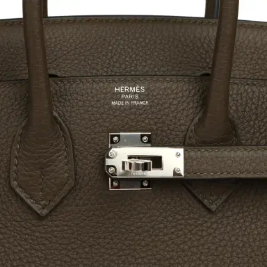 HERMÈS Hermes Birkin 25 Vert Loden Togo Palladium Hardware | Thumbnail 7 HERMÈS Hermes Birkin 25 Vert Loden Togo Palladium Hardware | Thumbnail 7