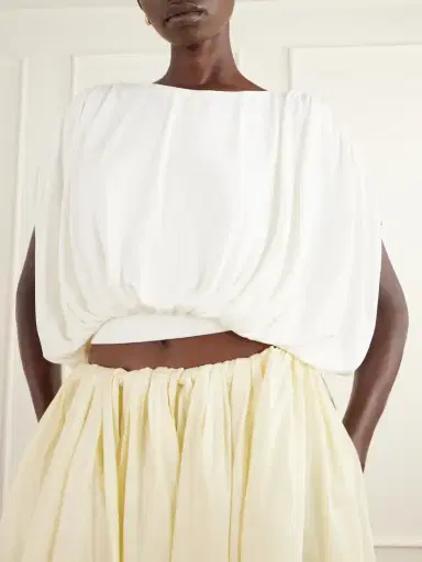 Abadia Draped Stretch-jersey Blouse | Thumbnail 4 Abadia Draped Stretch-jersey Blouse | Thumbnail 4