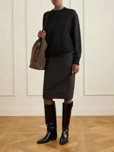 MM6 MAISON MARGIELA Wool-blend Felt Midi Skirt | Thumbnail 2 MM6 MAISON MARGIELA Wool-blend Felt Midi Skirt | Thumbnail 2