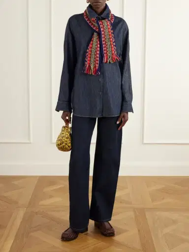 Dries Van Noten Fringed Intrasia-knit Wool Scarf | Thumbnail 2 Dries Van Noten Fringed Intrasia-knit Wool Scarf | Thumbnail 2