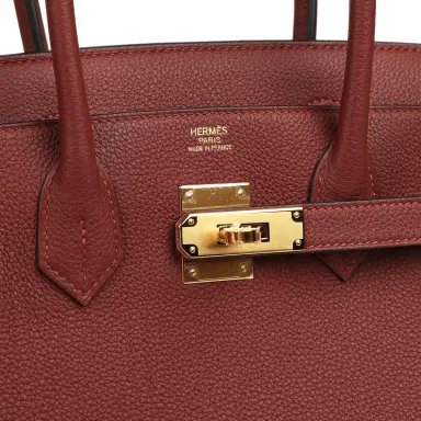 HERMÈS Hermes Birkin 30 Rouge H Togo Gold Hardware | Thumbnail 7 HERMÈS Hermes Birkin 30 Rouge H Togo Gold Hardware | Thumbnail 7