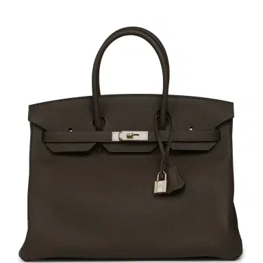 HERMÈS Hermes Birkin 35 Vert Loden Togo Permabrass Hardware | Thumbnail 1 HERMÈS Hermes Birkin 35 Vert Loden Togo Permabrass Hardware | Thumbnail 1