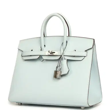 HERMÈS Hermes Birkin Sellier 25 Bleu Brume Epsom Palladium Hardware | Thumbnail 5 HERMÈS Hermes Birkin Sellier 25 Bleu Brume Epsom Palladium Hardware | Thumbnail 5