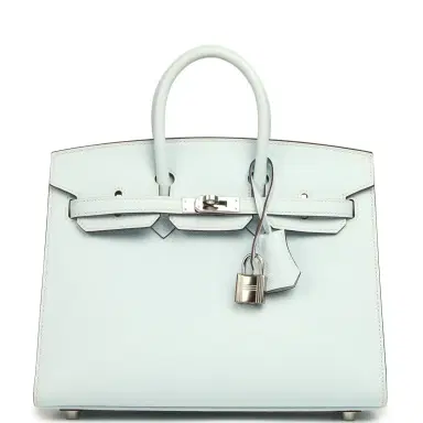 HERMÈS Hermes Birkin Sellier 25 Bleu Brume Epsom Palladium Hardware | Thumbnail 1 HERMÈS Hermes Birkin Sellier 25 Bleu Brume Epsom Palladium Hardware | Thumbnail 1