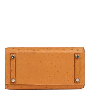 HERMÈS Hermes Birkin Sellier 25 Gold Ostrich Palladium Hardware | Thumbnail 6 HERMÈS Hermes Birkin Sellier 25 Gold Ostrich Palladium Hardware | Thumbnail 6