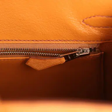 HERMÈS Hermes Birkin Sellier 25 Gold Ostrich Palladium Hardware | Thumbnail 8 HERMÈS Hermes Birkin Sellier 25 Gold Ostrich Palladium Hardware | Thumbnail 8