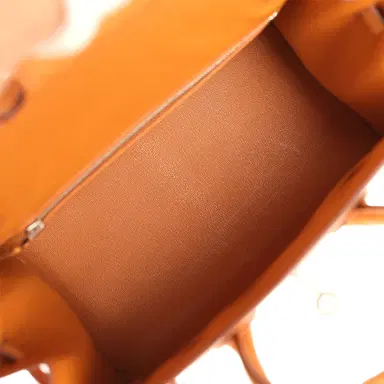 HERMÈS Hermes Birkin Sellier 25 Gold Ostrich Palladium Hardware | Thumbnail 9 HERMÈS Hermes Birkin Sellier 25 Gold Ostrich Palladium Hardware | Thumbnail 9