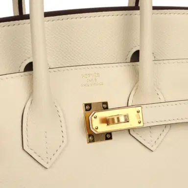 HERMÈS Hermes Birkin Sellier 25 Nata Epsom Gold Hardware | Thumbnail 7 HERMÈS Hermes Birkin Sellier 25 Nata Epsom Gold Hardware | Thumbnail 7