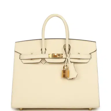 HERMÈS Hermes Birkin Sellier 25 Nata Epsom Gold Hardware | Thumbnail 1 HERMÈS Hermes Birkin Sellier 25 Nata Epsom Gold Hardware | Thumbnail 1