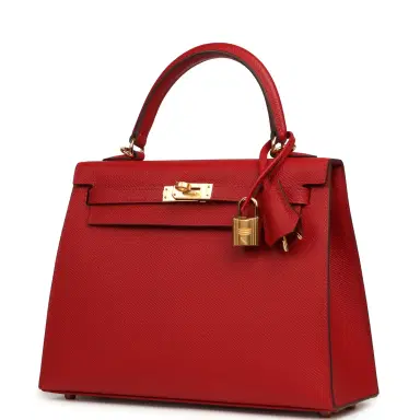 HERMÈS Hermes Kelly Sellier 25 Rouge Piment Epsom Gold Hardware | Thumbnail 5 HERMÈS Hermes Kelly Sellier 25 Rouge Piment Epsom Gold Hardware | Thumbnail 5