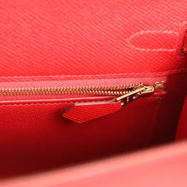 HERMÈS Hermes Kelly Sellier 25 Rouge Piment Epsom Gold Hardware | Thumbnail 8 HERMÈS Hermes Kelly Sellier 25 Rouge Piment Epsom Gold Hardware | Thumbnail 8