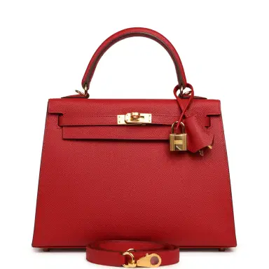 HERMÈS Hermes Kelly Sellier 25 Rouge Piment Epsom Gold Hardware | Thumbnail 1 HERMÈS Hermes Kelly Sellier 25 Rouge Piment Epsom Gold Hardware | Thumbnail 1
