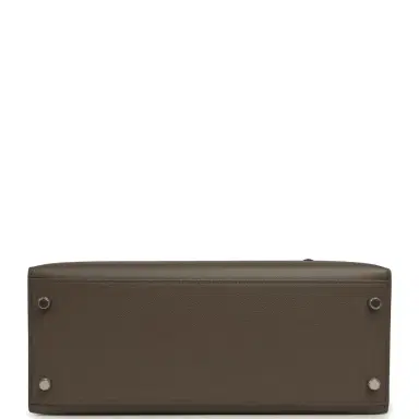 HERMÈS Hermes Kelly Sellier 28 Etain Epsom Palladium Hardware | Thumbnail 6 HERMÈS Hermes Kelly Sellier 28 Etain Epsom Palladium Hardware | Thumbnail 6