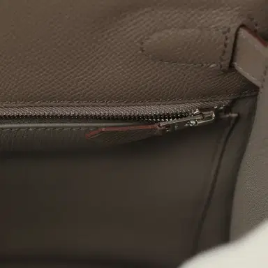 HERMÈS Hermes Kelly Sellier 28 Etain Epsom Palladium Hardware | Thumbnail 8 HERMÈS Hermes Kelly Sellier 28 Etain Epsom Palladium Hardware | Thumbnail 8