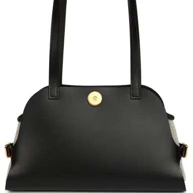 HERMÈS Hermes Tablier Sellier Black Vache Hunter, Swift, Ecru-Black Toile H Gold Hardware | Thumbnail 4 HERMÈS Hermes Tablier Sellier Black Vache Hunter, Swift, Ecru-Black Toile H Gold Hardware | Thumbnail 4