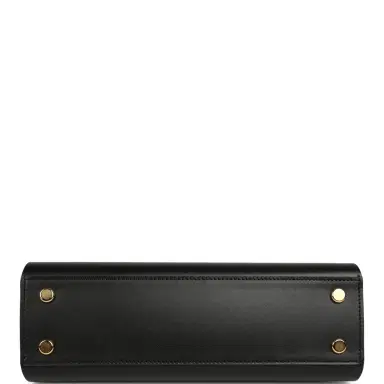 HERMÈS Hermes Tablier Sellier Black Vache Hunter, Swift, Ecru-Black Toile H Gold Hardware | Thumbnail 8 HERMÈS Hermes Tablier Sellier Black Vache Hunter, Swift, Ecru-Black Toile H Gold Hardware | Thumbnail 8