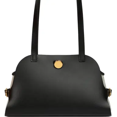 HERMÈS Hermes Tablier Sellier Black Vache Hunter, Swift, Ecru-Black Toile H Gold Hardware | Thumbnail 1 HERMÈS Hermes Tablier Sellier Black Vache Hunter, Swift, Ecru-Black Toile H Gold Hardware | Thumbnail 1