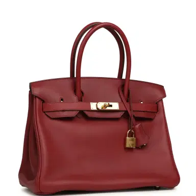 HERMÈS Pre-owned Hermes Birkin 30 Rouge Vif Jonathan Gold Hardware | Thumbnail 2 HERMÈS Pre-owned Hermes Birkin 30 Rouge Vif Jonathan Gold Hardware | Thumbnail 2
