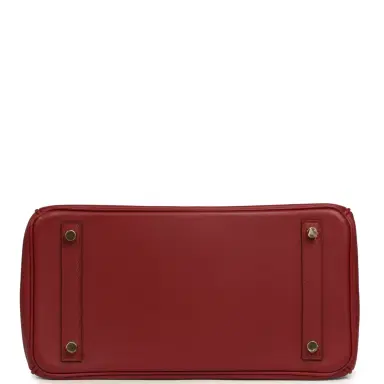 HERMÈS Pre-owned Hermes Birkin 30 Rouge Vif Jonathan Gold Hardware | Thumbnail 6 HERMÈS Pre-owned Hermes Birkin 30 Rouge Vif Jonathan Gold Hardware | Thumbnail 6