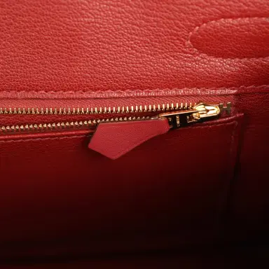 HERMÈS Pre-owned Hermes Birkin 30 Rouge Vif Jonathan Gold Hardware | Thumbnail 8 HERMÈS Pre-owned Hermes Birkin 30 Rouge Vif Jonathan Gold Hardware | Thumbnail 8
