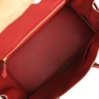 HERMÈS Pre-owned Hermes Birkin 30 Rouge Vif Jonathan Gold Hardware | Thumbnail 9 HERMÈS Pre-owned Hermes Birkin 30 Rouge Vif Jonathan Gold Hardware | Thumbnail 9