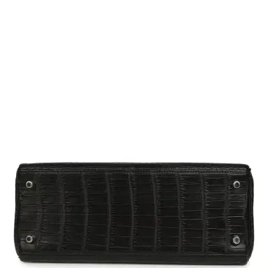 HERMÈS Pre-owned Hermes Kelly Retourne 28 Black Matte Niloticus Crocodile Palladium Hardware | Thumbnail 6 HERMÈS Pre-owned Hermes Kelly Retourne 28 Black Matte Niloticus Crocodile Palladium Hardware | Thumbnail 6