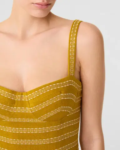 Emporio Sirenuse Elida Dress with Backgammon Embroidery | Thumbnail 3 Emporio Sirenuse Elida Dress with Backgammon Embroidery | Thumbnail 3