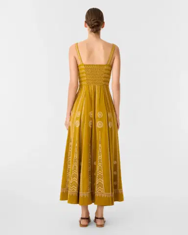 Emporio Sirenuse Elida Dress with Backgammon Embroidery | Thumbnail 6 Emporio Sirenuse Elida Dress with Backgammon Embroidery | Thumbnail 6