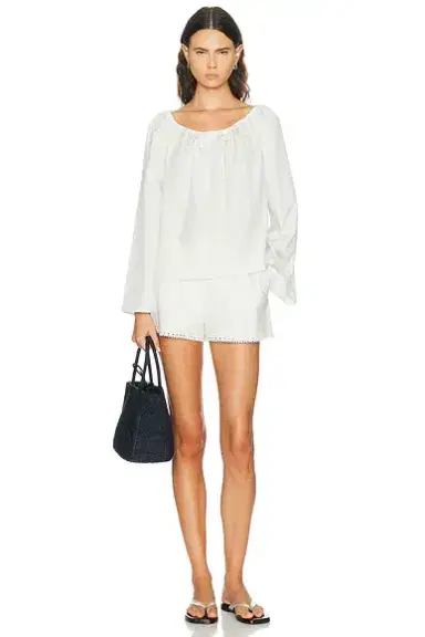 DONNI. The Pop Pinstripe Tie Top | Thumbnail 4 DONNI. The Pop Pinstripe Tie Top | Thumbnail 4