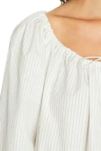 DONNI. The Pop Pinstripe Tie Top | Thumbnail 5 DONNI. The Pop Pinstripe Tie Top | Thumbnail 5