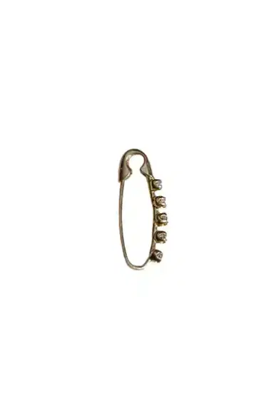 Loren Stewart Mini Diamond Prong Safety Pin Single Earring | Thumbnail 2 Loren Stewart Mini Diamond Prong Safety Pin Single Earring | Thumbnail 2
