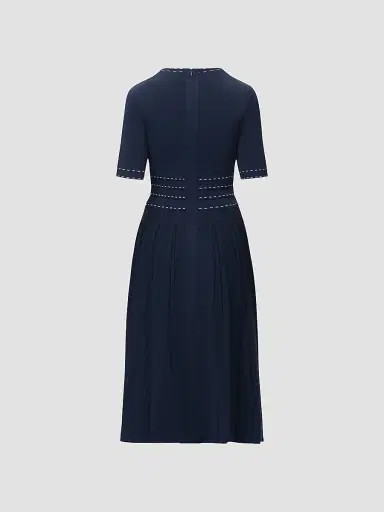 Hervé Léger Women's The Kimberly Pleated Midi Dress - Storm Alabaster | Thumbnail 7 Hervé Léger Women's The Kimberly Pleated Midi Dress - Storm Alabaster | Thumbnail 7