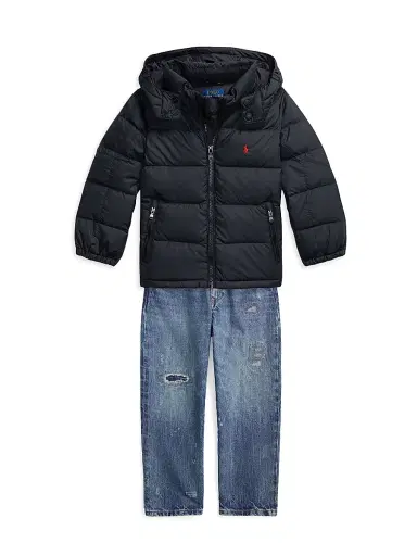 Polo Ralph Lauren Little Boy's & Boy's Down Bomber Jacket - Polo Black | Thumbnail 2 Polo Ralph Lauren Little Boy's & Boy's Down Bomber Jacket - Polo Black | Thumbnail 2