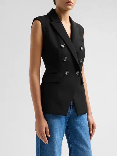 Veronica Beard Women's Miller Double-Breasted Jacket - Black | Thumbnail 4 Veronica Beard Women's Miller Double-Breasted Jacket - Black | Thumbnail 4