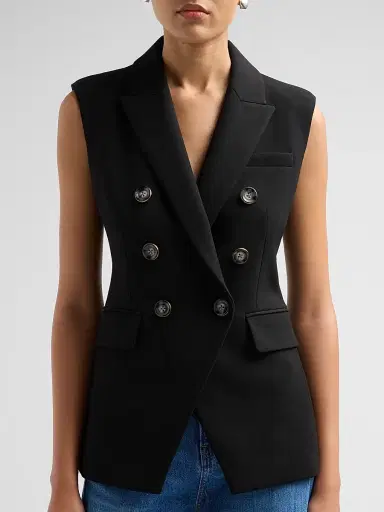 Veronica Beard Women's Miller Double-Breasted Jacket - Black | Thumbnail 5 Veronica Beard Women's Miller Double-Breasted Jacket - Black | Thumbnail 5