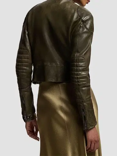 Ralph Lauren Collection Women's Orman Soft Leather Moto Jacket - Vintage Beech | Thumbnail 5 Ralph Lauren Collection Women's Orman Soft Leather Moto Jacket - Vintage Beech | Thumbnail 5