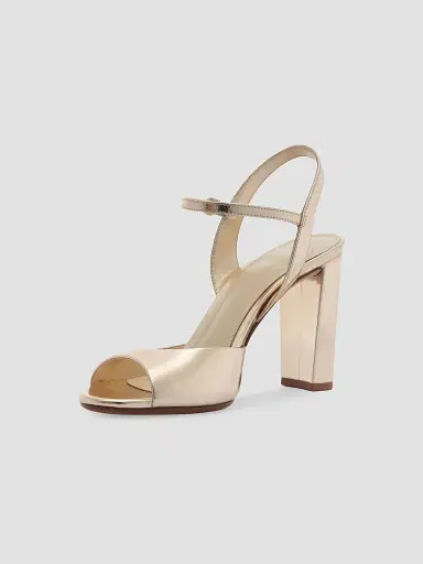 Alexandre Birman Women's Amy 90MM Metallic Leather Sandals - Golden | Thumbnail 3 Alexandre Birman Women's Amy 90MM Metallic Leather Sandals - Golden | Thumbnail 3