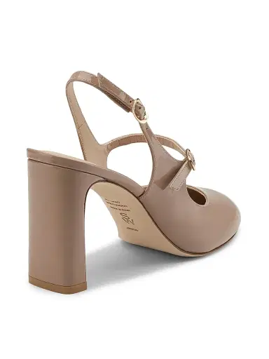 Stuart Weitzman Women's Babette Patent Leather Mary Jane Pumps - Fawn | Thumbnail 3 Stuart Weitzman Women's Babette Patent Leather Mary Jane Pumps - Fawn | Thumbnail 3