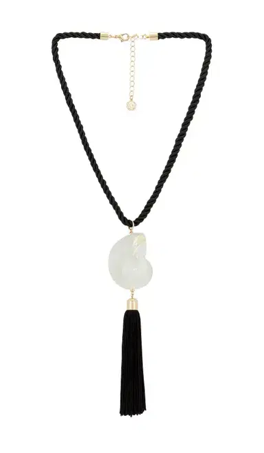 8 Other Reasons Bold Shell Pendant And Long Tassel Accent Statement Necklace | Thumbnail 1 8 Other Reasons Bold Shell Pendant And Long Tassel Accent Statement Necklace | Thumbnail 1