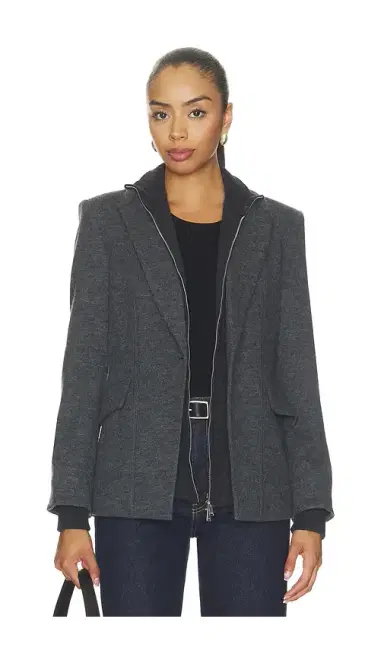 SIMKHAI Auden Knit Combo Blazer | Thumbnail 2 SIMKHAI Auden Knit Combo Blazer | Thumbnail 2