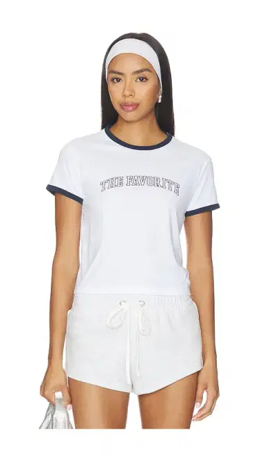 Favorite Daughter The Cropped Favorite Ringer Tee | Thumbnail 1 Favorite Daughter The Cropped Favorite Ringer Tee | Thumbnail 1