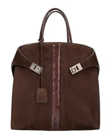 Ferragamo Men's Hug Tote Bag in Suede | Thumbnail 1 Ferragamo Men's Hug Tote Bag in Suede | Thumbnail 1